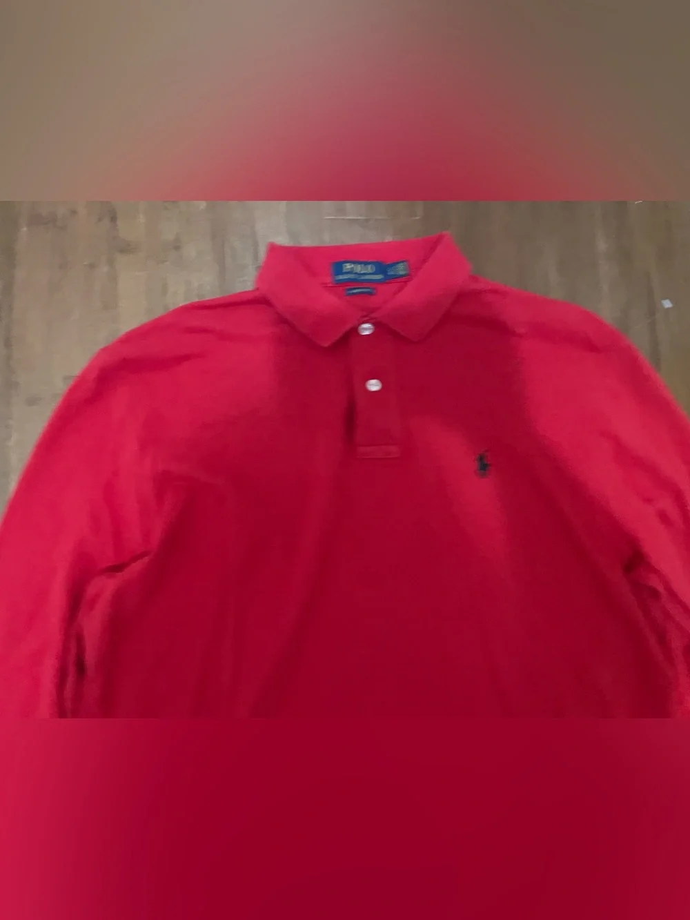 Ralph Lauren Men’s Bright Red Long Sleeve Polo
